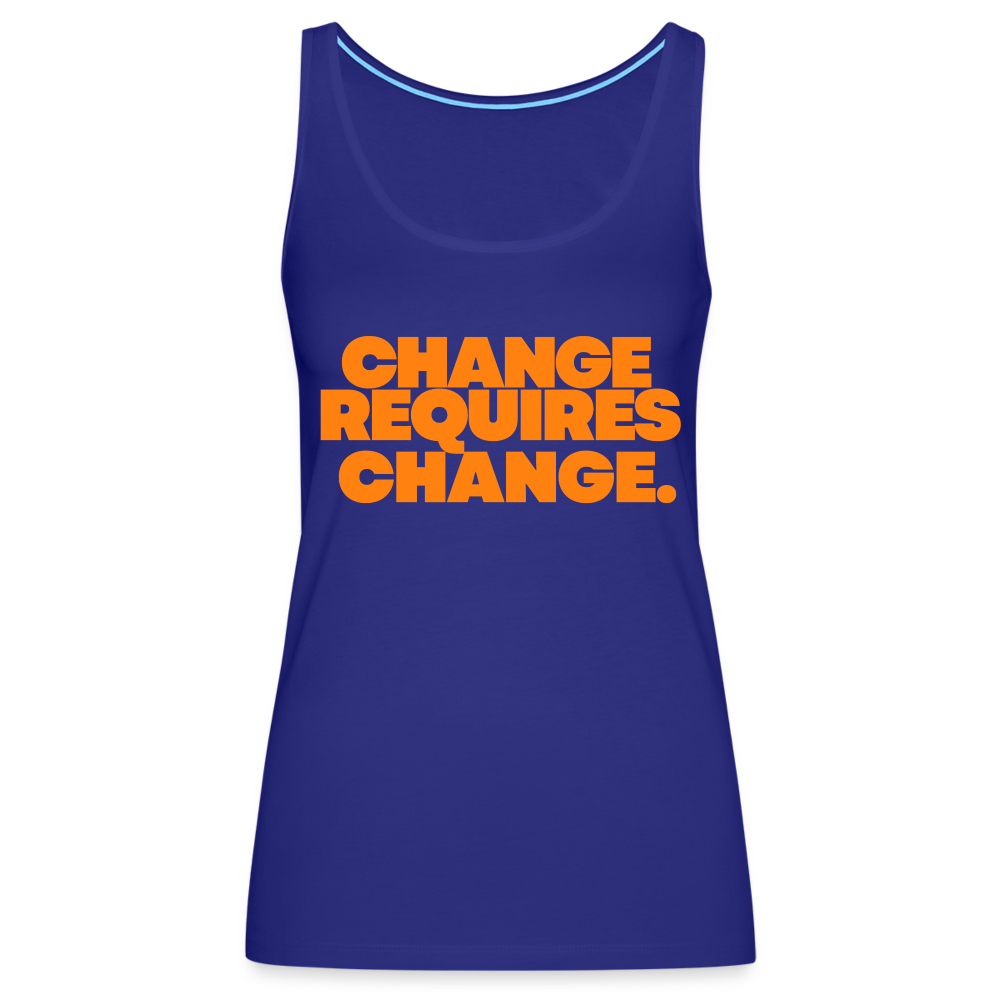 CHANGE REQUIRES CHANGE - TANK - royal blue