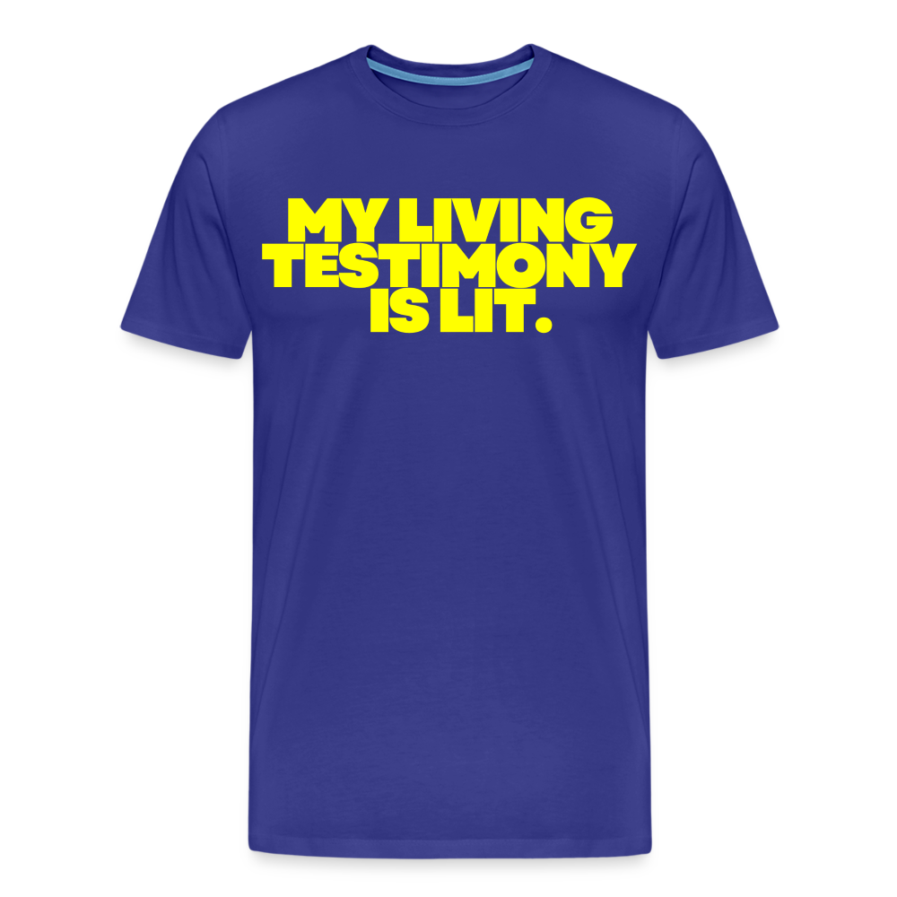 MY TESTIMONY IS LIT - royal blue