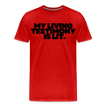 MY TESTIMONY IS LIT - red