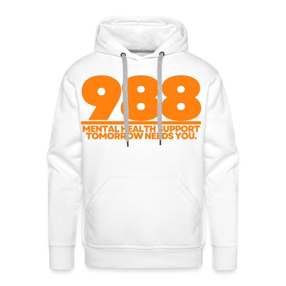 988 TOMORROW NEEDS YOU - HOODIE - white